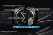 Panerai Luminor 1950 Chrono Flyback PAM 332 Swiss Valjoux 7750 Automatic PVD Case with Black Dial and Black Leather Strap Dot/Arabic Numeral Markers Panerai Luminor 1950 Chrono Flyback PAM 332 Swiss Valjoux 7750 Automatic PVD Case with Black Dial and Black Leather Strap Dot/Arabic Numeral Markers