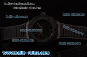 Hublot King Power Swiss Valjoux 7750 Automatic Movement Ceramic Case with Black Dial and Black Rubber Strap 1:1 Original