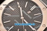 Audemars Piguet Royal Oak 41MM Asia Automatic Steel Case with Black Grids Dial and Stick Markers