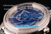 Ulysse Nardin Freak Automatic Steel/Diamond Case with Blue Dial and Black Leather Strap (EF)