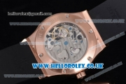 Hublot Classic Fusion Skeleton Asia Automatic Rose Gold Case with Skeleton Dial and Black Rubber Strap