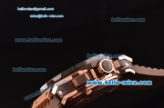 Hublot Big Bang Cappuccino Chronograph Miyota OS20 Quartz Rose Gold Case with Brown Rubber