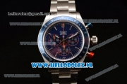 Rolex Daytona Cool Hand Brooklyn Chronograph 4130 Automatic Steel Case with Blue Dial Stick Markers and Steel Bracelet (BP)