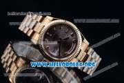 Rolex Day-Date Swiss ETA 2836 Automatic 18K Rose Gold Case with Rose Gold Dial Diamonds Markers and 18K Rose Gold Bracelet (BP)