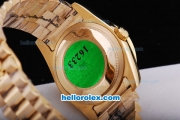 Rolex Datejust Automatic Full Rose Gold with Diamond Bezel-Khaki Dial and Diamond Marking