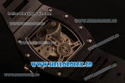 Richard Mille RM 023 Miyota 9015 Automatic PVD Case with Eagle Skeleton Dial Dot Markers and Black Rubber Strap