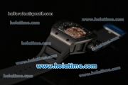 Richard Mille RM 52-01 Swiss ETA 2671 Automatic PVD Case with Black Rubber Bracelet Skeleton Dial and White Markers - 1:1 Original