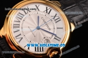 Cartier Ballon Bleu De Large Swiss ETA 2824 Automatic Yellow Gold Case with Silver Dial and Black Markers