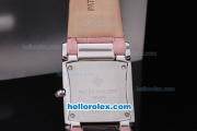 Patek Philippe Twenty-4 Limited Edition Swiss ETA Quartz Movement with White Dial Lady Size and Pink Leather Strap