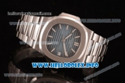 Patek Philippe Nautilus Clone 3120 Automatic Stainless Steel Case/Bracelet with Blue Dial Stick Markers - 1:1 Original (BP)