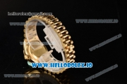 Rolex Datejust Swiss ETA 2671 Automatic Yellow Gold Case with Sliver Dial Diamonds Markers and Yellow Gold Bracelet (BP)