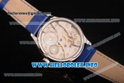 IWC Portuguese Asia 6497 Manual Winding Steel Case with Blue Dial and Arbaic Numeral Markers