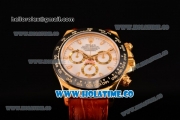 Rolex Daytona Chrono Swiss Valjoux 7750 Automatic Yellow Gold Case with Ceramic Bezel White Dial and Stick Markers(BP)