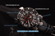 Gaga Milano Chrono 48 Miyota OS20 Quartz PVD Bezel with Black Dial and White Numeral Markers