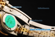 Rolex Datejust Automatic Movement ETA Coating Case with White MOP Dial and Two Tone Strap