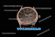 Rolex Cellini Date Asia Automatic Steel Case with Stick Markers Black Dial and Black Leather Strap
