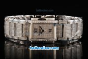 Patek Philippe Twenty-4 Swiss ETA Quartz Movement Steel Case with Diamond Dial and Diamond Strap -Lady Size