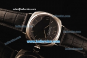 Panerai Radiomir Pam 231 Asia 6497 Manual Winding Steel Case with Black Dial and Black Leather Strap