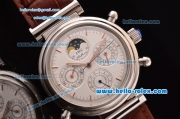 IWC Da Vinci Asia RL18 Automatic Steel Case with White Dial and Brown Leather Strap