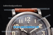 Zenith Heritage Pilot Ton-up Miyota Automatic Steel Case with Grey Dial and Brown Leather Strap Arabic Numeral Markers