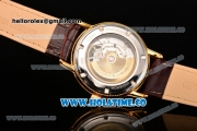 Vacheron Constantin Patrimony Tourbillon Swiss ETA 2824 Automatic Yellow Gold Case with Black Dial and Diamonds Markers