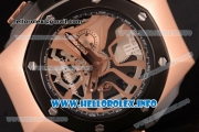 Audemars Piguet Royal Oak Concept Laptimer Michael Schumacher Limited Edition Miyota Quartz Rose Gold Case with Skeleton Dial and Black Rubber strap