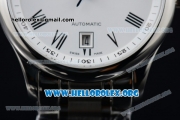 Longines Master Swiss ETA 2824 Automatic Steel Case with White Dial and Steel Bracelet (AAAF)