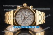 Audemars Piguet Royal Oak Miyota Quartz Yellow Gold Case/Bracelet with Silver Dial and Stick Markers