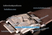 Patek Philippe Twenty-4 Swiss Quartz Steel Case with Brown Leather Strap and Diamond/MOP Dial