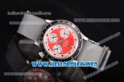 Rolex Daytona Vintage Edition Miyota Quartz Steel Case with Grey Nylon Strap and Red Dial (GF)