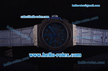 Hublot Big Bang Swiss Valjoux 7750 Automatic Movement PVD Case with Black Dial and Blue Markers