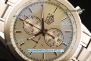 Tag Heuer SLR Chronograph Quartz Movement Full Steel with Silver Dial and Stick Markers