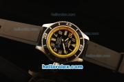 Breitling SuperOcean Swiss ETA 2836 Automatic Steel Case with Yellow Dial and Black Rubber Strap