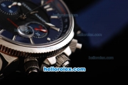 Ulysse Nardin Maxi Marine Swiss Valjoux 7750 Automatic Movement Blue Dial with Blue Rubber Strap