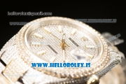 Rolex Day Date II YG Two Tone Case With All Diamond Roman ETA 2836 Auto Best Edition