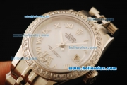 Rolex Datejust Automatic Movement Full Steel with Roman Numerals and Diamond Bezel-ETA Coating Case