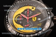 Ferrari Race Day Watch Chrono Miyota OS10 Quartz PVD Case with Black/Yellow Dial and Arabic Numeral Markers