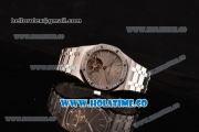 Audemars Piguet Royal Oak 41MM Swiss Tourbillon Manual Winding Full Steel with Diamonds Bezel and Grey Dial (FT)