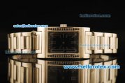 Bvlgari Assioma D Miyota Quartz Movement Black Diamond Bezel with Black Dial and Silver Markers