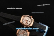 Tag Heuer Grand Carrera Calibre 36 RS Caliper Chrono Miyota OS20 Quartz Rose Gold Case with Black Rubber Strap and White Dial - 7750 Coating