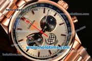 Tag Heuer Carrera Ferrari Chrono Miyota OS20 Quartz Full Rose Gold with White Dial and Stick Markers