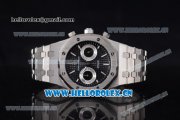 Audemars Piguet Royal Oak 41MM Seiko VK64 Quartz Stainless Steel Case/Bracelet with Black Dial and Stick Markers