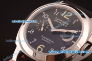 Panerai Luminor Marina Pam 104 Swiss Valjoux 7750 Steel Case with Black Dial and Rubber Strap-1:1 Original