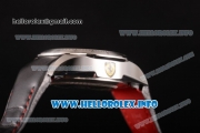 Scuderia Ferrari Chronograph Miyota OS20 Quartz Steel Case with Black Dial Leather Strap and Silver Arabic Numeral Markers