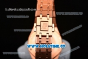 Audemars Piguet Royal Oak 33MM Miyota Quartz Rose Gold Case/Bracelet with Blue Dial and Stick Markers (EF)