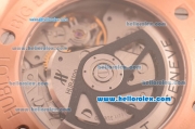 Hublot Big Bang Hub4100 Rose Gold Case with White Dial and White Rubber Strap-1:1 Original