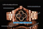 Corum Heritage Romvlvs Asia Automatic Full Rose Gold with Black Dial and Roman Numeral Markers
