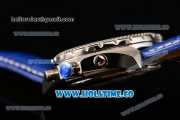 Breitling Bentley Tourbillon Automatic Movement Steel Case with Stick Markers and Blue Leather Strap