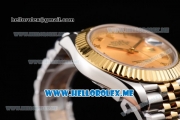 Rolex Datejust II Asia 2813 Automatic Two Tone Case/Bracelet with Yellow Gold Dial and Roman Numeral Markers (BP)