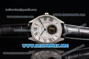 Cartier Drive de Cartier Flying Tourbillon Swiss Tourbillon Manual Winding Steel Case with White Dial and Roman Numeral Markers